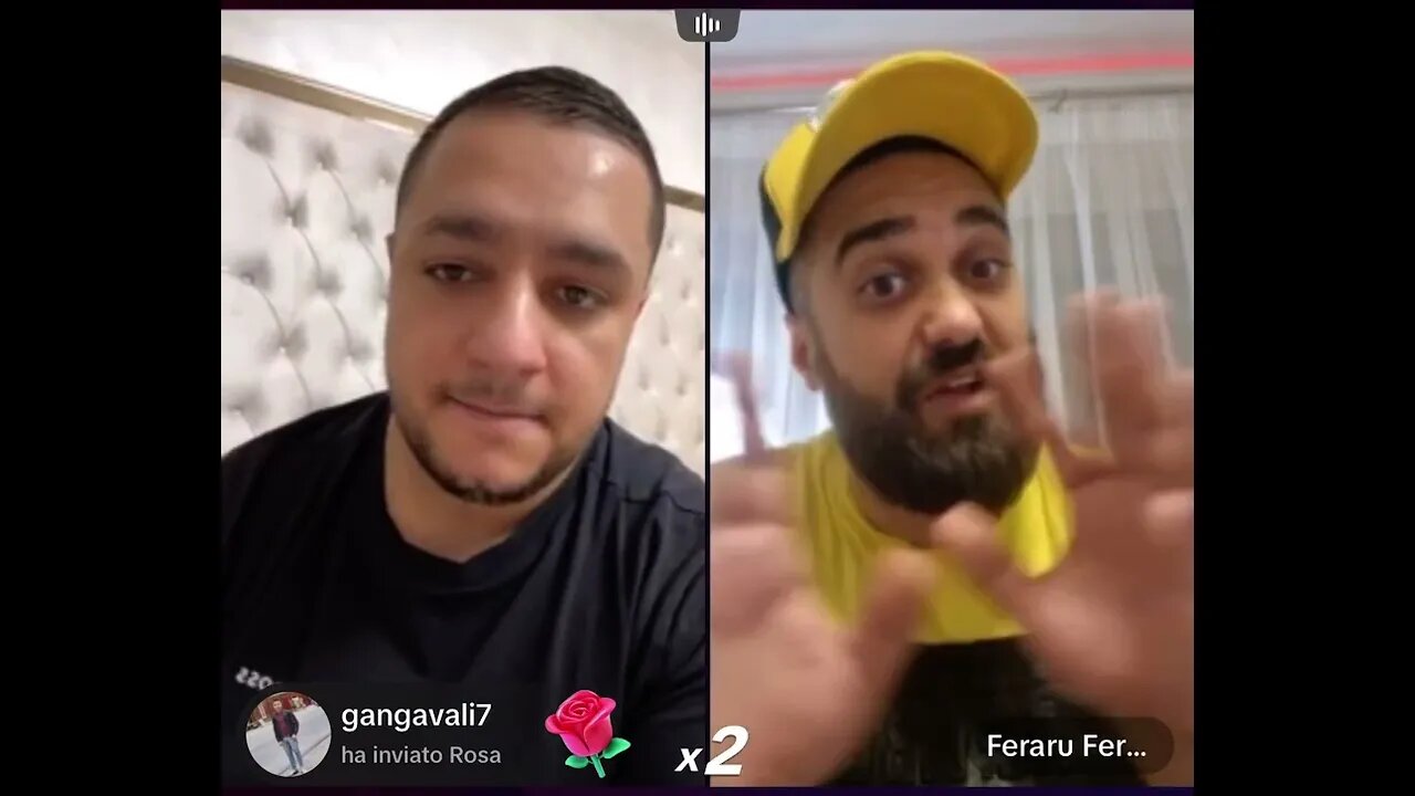 Feraru și Allin fug prin casa și se bat ch curele live TikTok