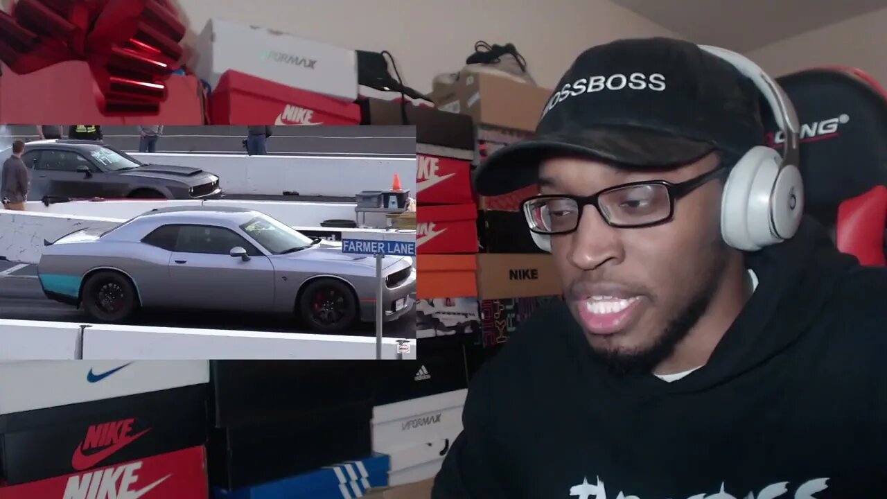 The difference between Demon and Hellcat - 1/4 mile drag race REACTION! (REUPLOAD)