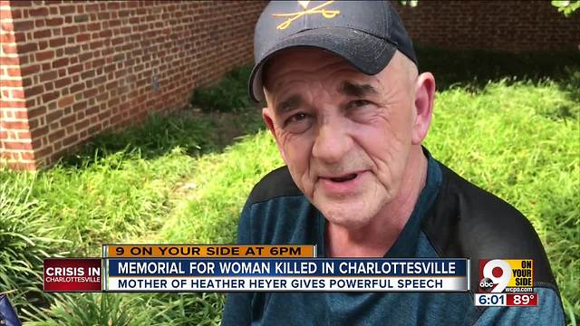 Memorial for woman killed in Charlottesville