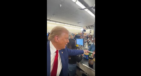 President Trump helps a mom of 3 pay for her groceries