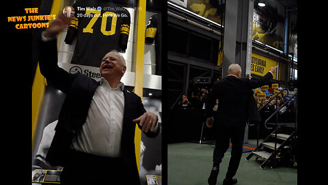 Tim Walz slow motion campaign video to make him look better vs. the same footage in real time speed.