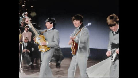 The Beatles - Twist And Shout! (Live on Dutch TV) [COLORIZED, before upscale, fps boost]