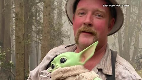 'Baby Yoda' helps fight fires in Oregon