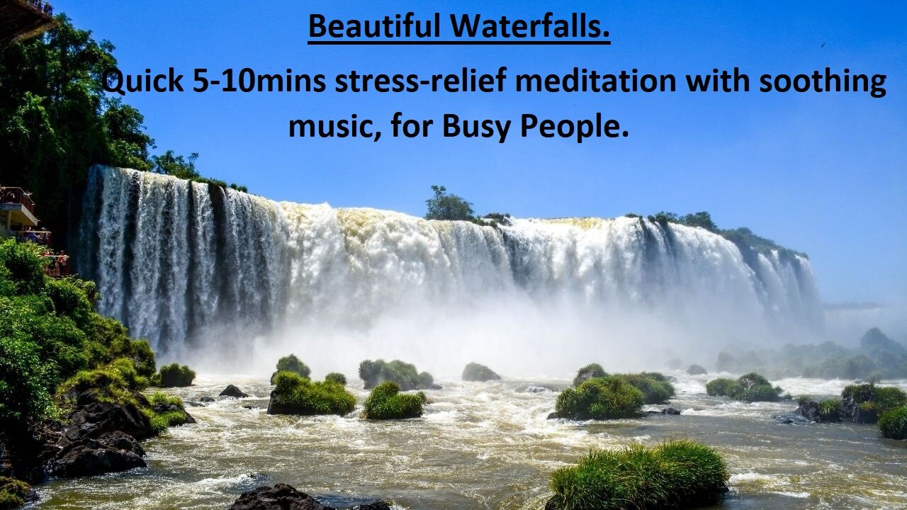 Beautiful Waterfall Meditation for Busy People