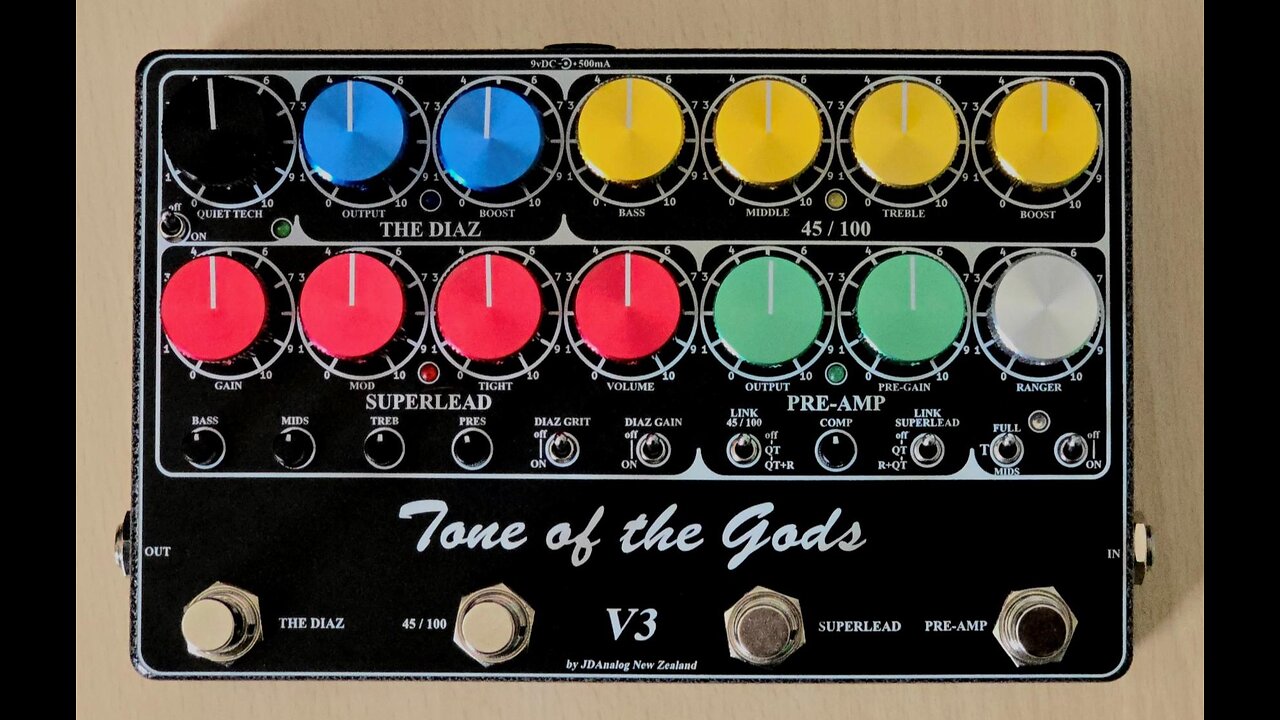 V3 Tone Of The Gods Pedal into Steve Vai Amp.