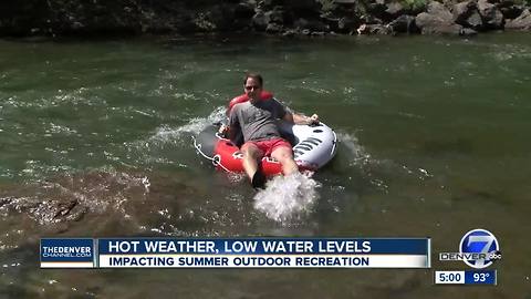 Low water levels, heat impacting summer recreation in Colorado