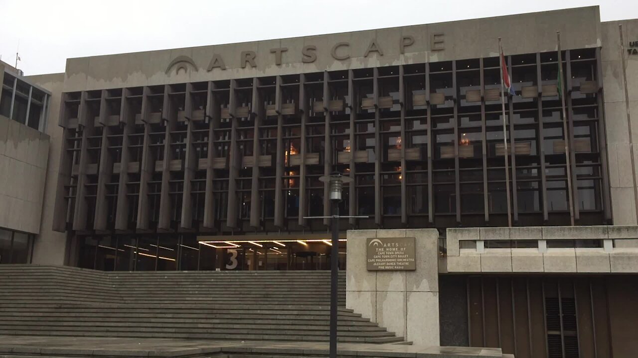 SOUTH AFRICA - Cape Town - Stock - Artscape Theartre Centre Exterior (Video) (yUJ)