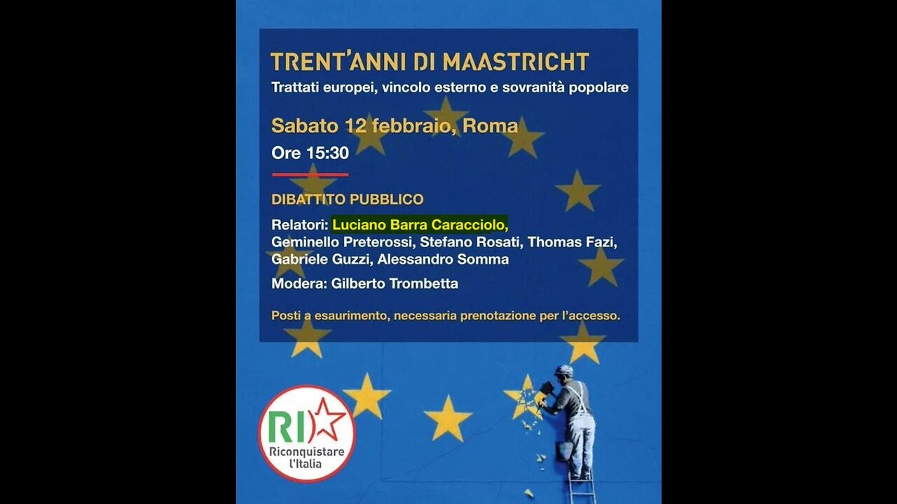 Dibattito pubblico: TRENT'ANNI DI MAASTRICHT - Intervento di Luciano Barra Caracciolo