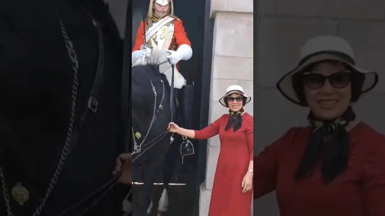 She holds the reins after her friend was told not to part two #horseguardsparade