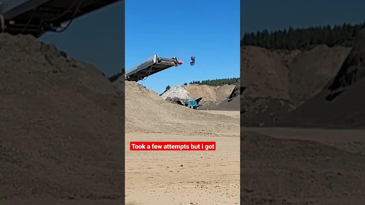 Arrma Outcast 4s Flips Off A Huge Conveyor Belt #rctruck