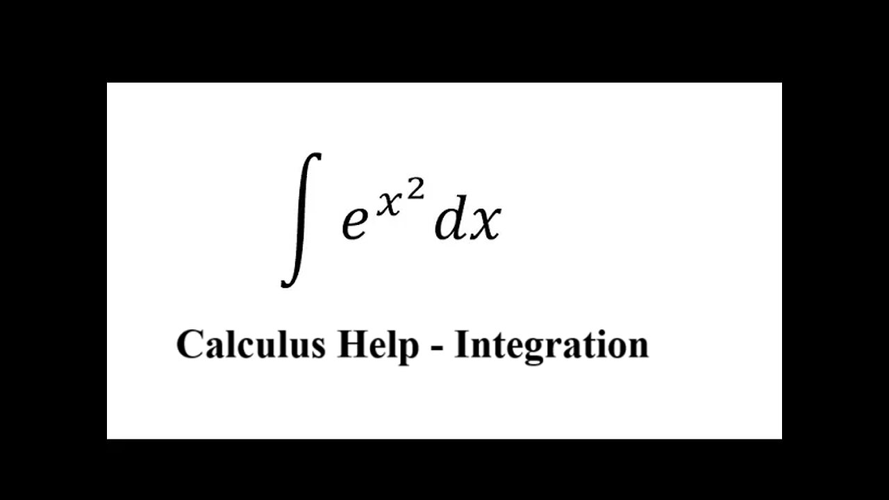 Calculus Help: Integral of e^(x^2) - Imaginary Error Function