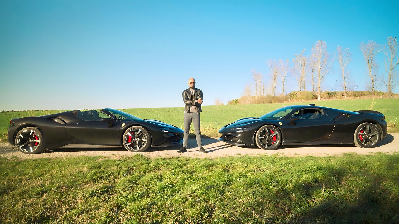 Andrew Tate Street RACING $3.2M Twin FERRARIS in Bucharest😍💨