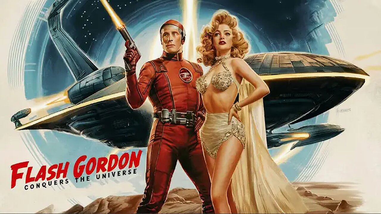 FLASH GORDON CONQUERS THE UNIVERSE (1940) Buster Crabbe & Carol Hughes (Sci-Fi, Serial, COLORIZED)