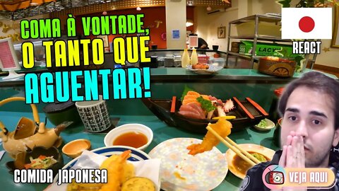 RODÍZIO de COMIDA JAPONESA no JAPÃO! Reagindo a COMIDAS DE RUA do JAPÃO | Veja Aqui Reacts