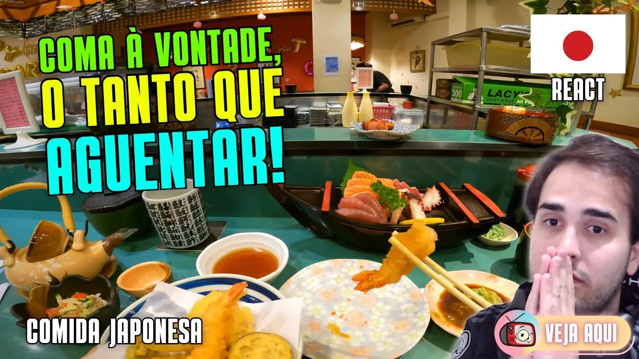 RODÍZIO de COMIDA JAPONESA no JAPÃO! Reagindo a COMIDAS DE RUA do JAPÃO | Veja Aqui Reacts