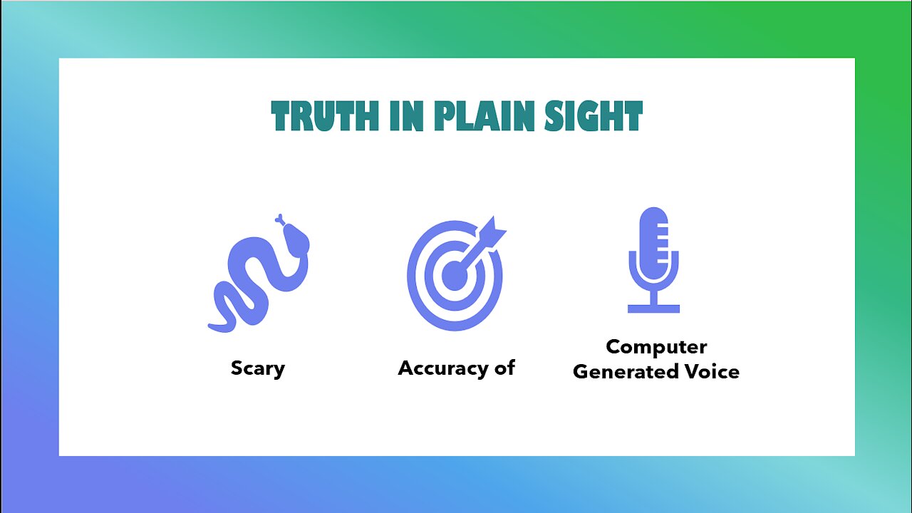 Scary Accuracy of AI Generated Voice - Truth in Plain Sight