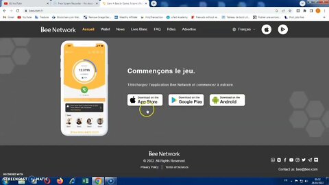 Gagner crypto minage jouer jeux projet bee network wallet application téléphone