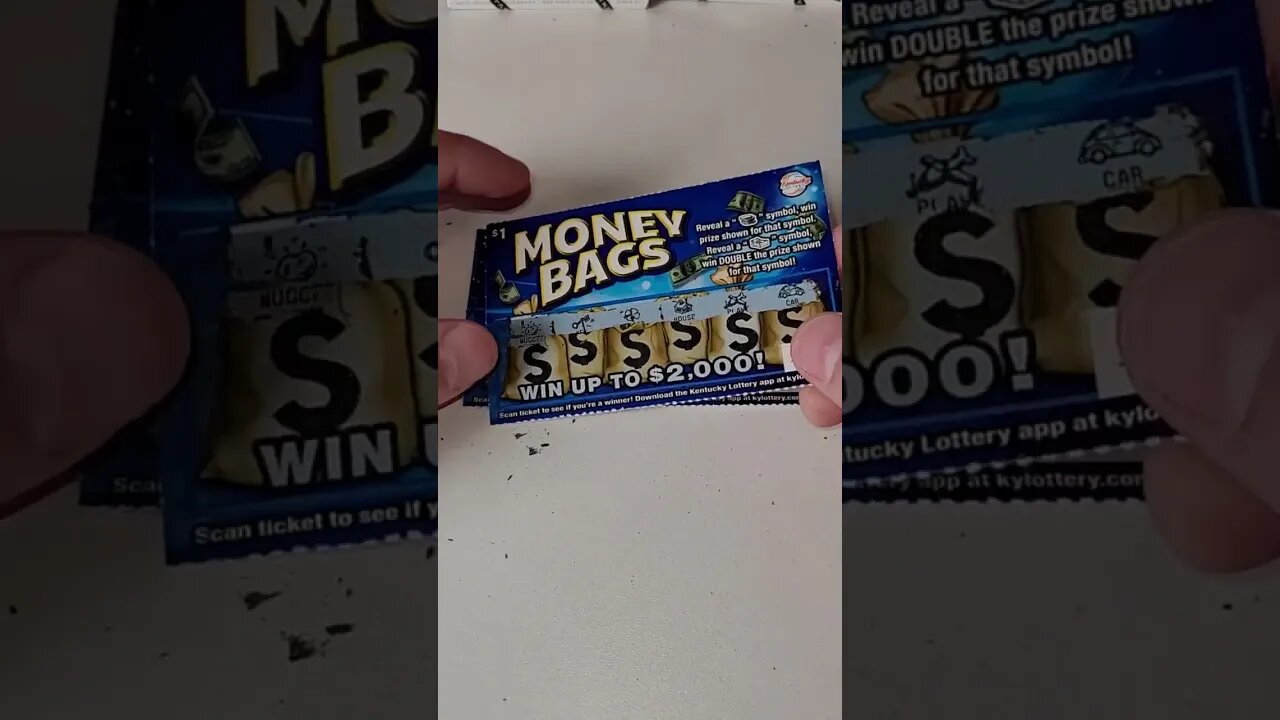 Money Bags Lottery Ticket Scratch Offs!