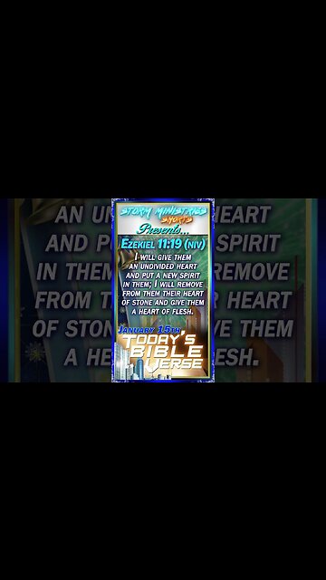 01.15.2023 | STORM MINISTRIES | Daily Bible Verse | Ezekiel 11:19 (NIV) | #shorts