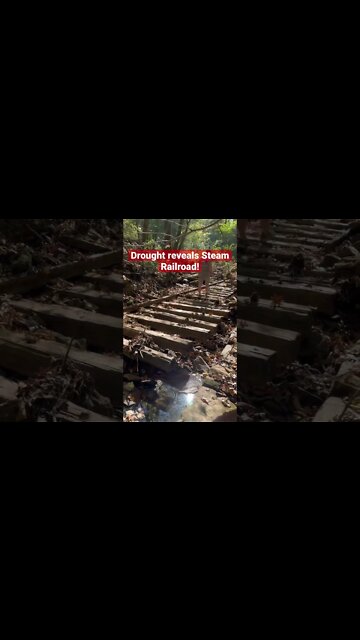 Drought reveals 120 year old Locomotive railroad that fed coal to coke ovens! #explore #railroad