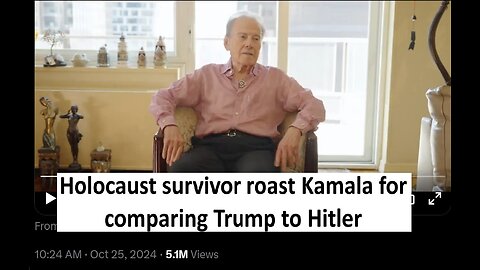 Holocaust survivor on Kamala comparing Trump to Hitler