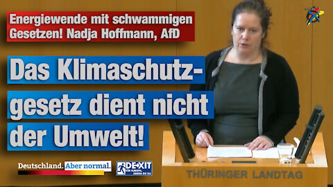 Energiewende mit schwammigen Gesetzen! Nadja Hoffmann, AfD