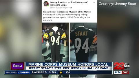 Jeremy Staat's Steelers' Jersey Hangs in Hall of Fame