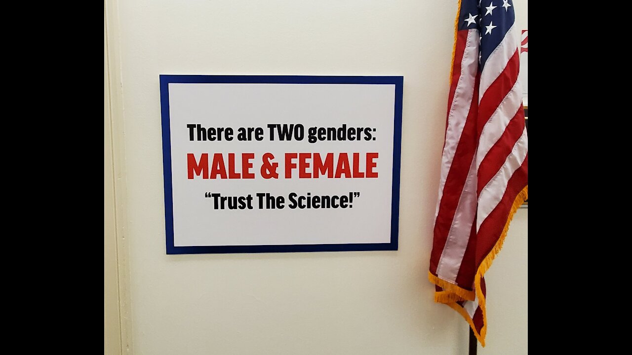 Marjorie Taylor Greene Hangs "There Are Only Two Genders" Sign Outside Her Office