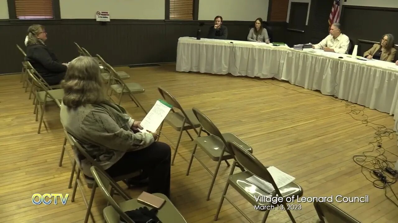 Leonard Village Council 3/13/23