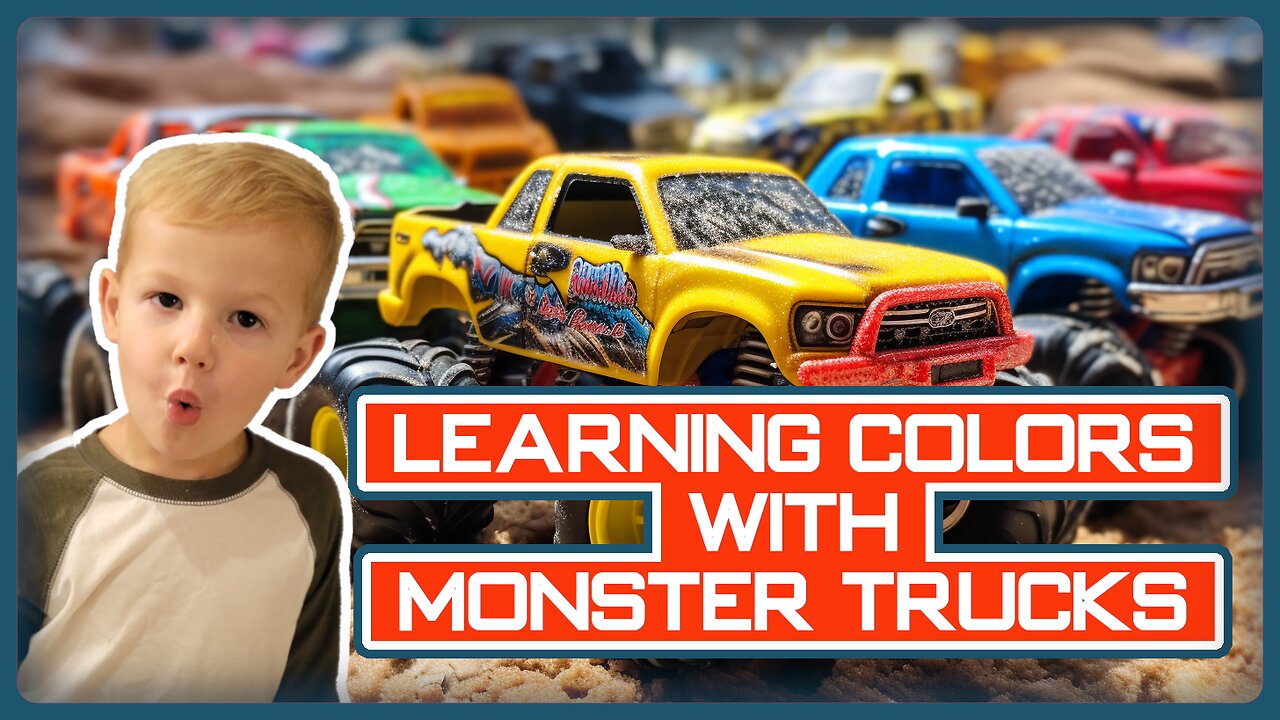 MONSTER JAM & HOT WHEEL MONSTER TRUCKS LEARNING COLORS | FOR KIDS FUN EDUCATIONAL VIDEO | E02