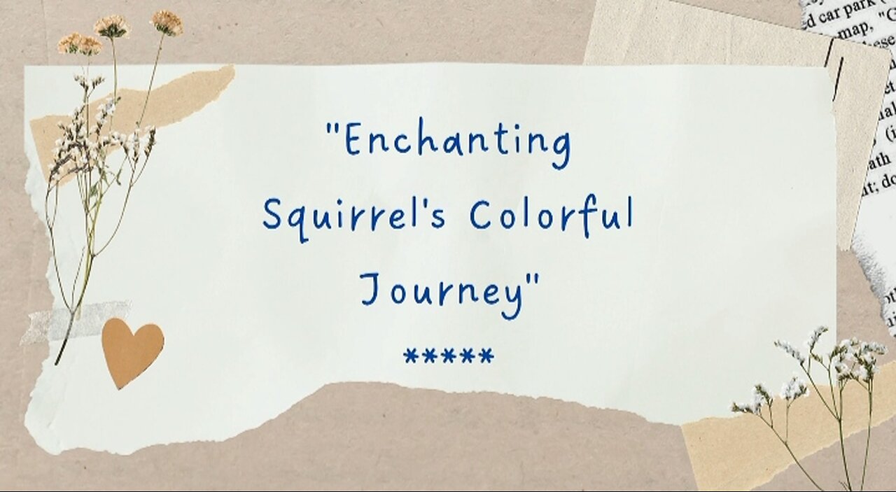 Aesthetic poem 💕 *Enchanting Squirrel's Colorful Journey *💚💓💙💝💜💖 #kidspoemvideo #poems #subscribe💝🙂