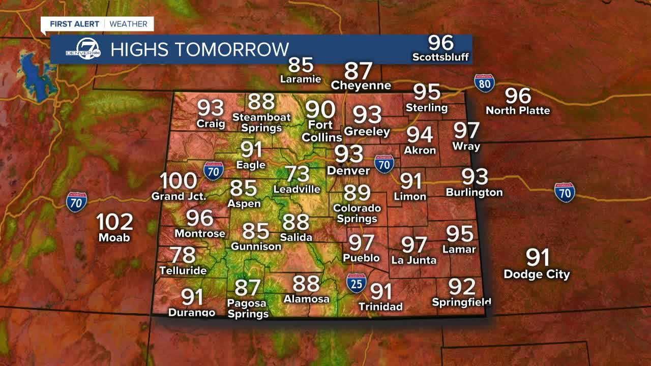 Sunday evening forecast
