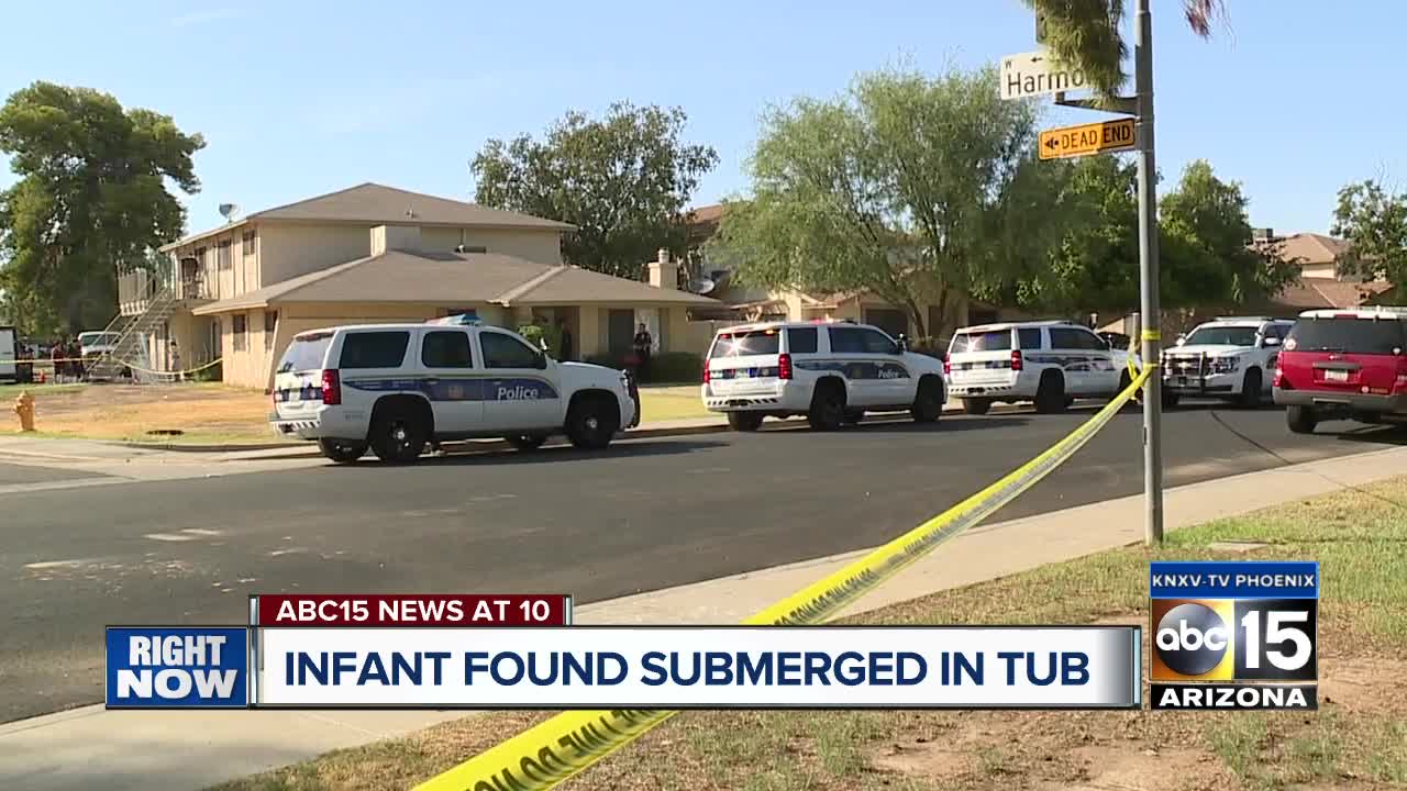 Nine-month-old boy found submerged in tub