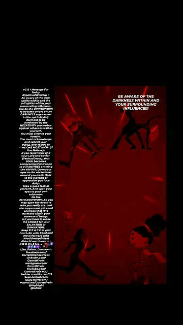 ▪︎BE AWARE OF THE DARKNESS WITHIN AND THE SURROUNDING INFLUENCE▪︎