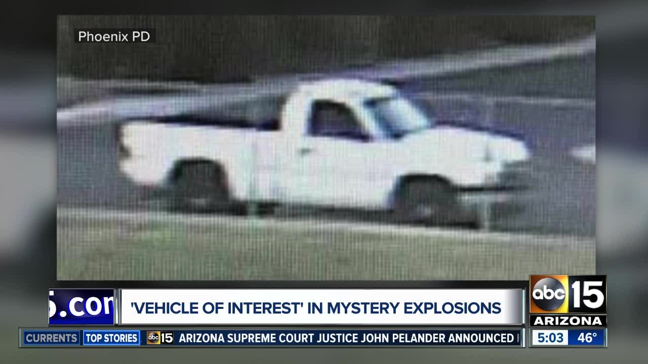 PHX PD identify 'vehicle of interest' in Valley mystery explosions