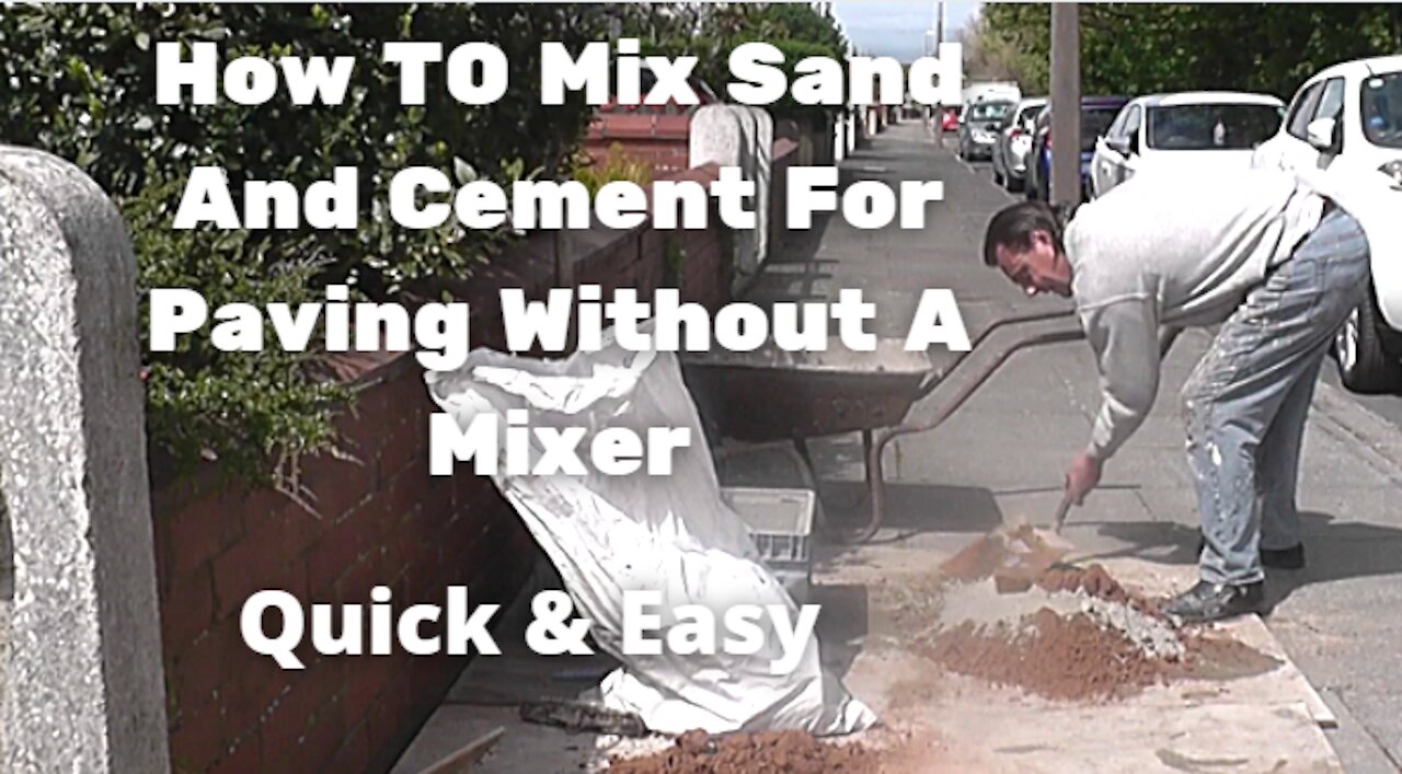 How TO Mix Sand And Cement For Paving Quick & Easy Without A Mixer [By Hand]