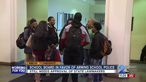 Baltimore City school board votes in favor of bill to arm school police officers