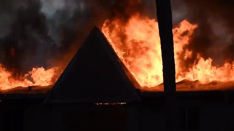 Tampa apartment complex goes up in flames