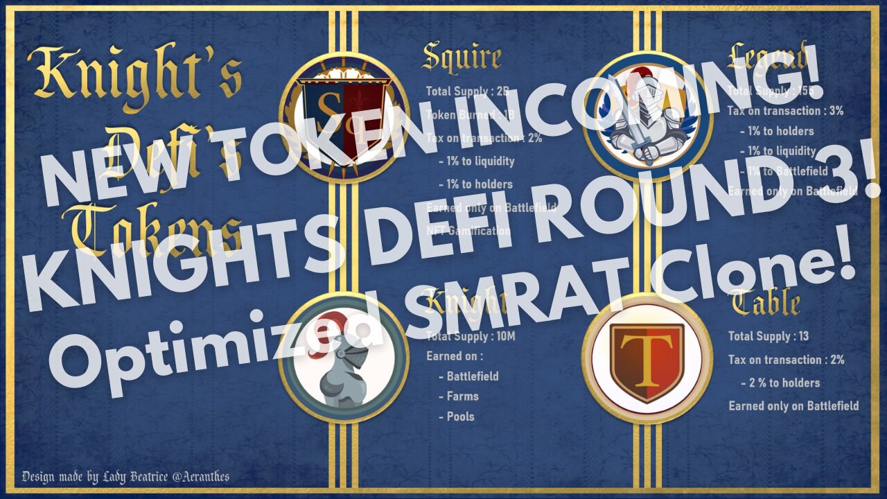 Shilling TOKEN!! Knights Defi Coming back for More! Brand New Token!? With BNB Divs!?