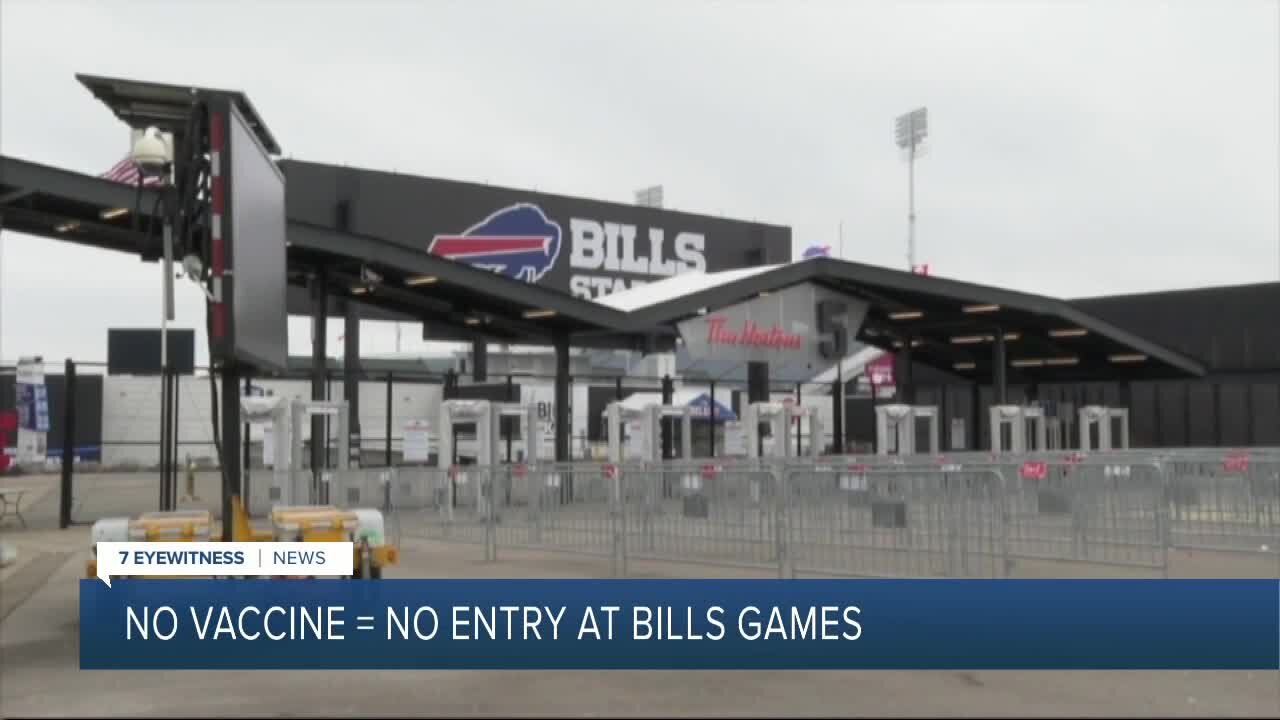 No vaccine, no entry at Bills, Sabres game this fall