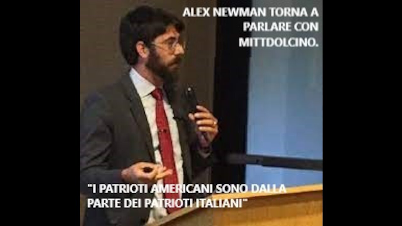 Alex Newman torna a parlare con noi. "I patrioti americani sono dalla parte dei patrioti italiani"