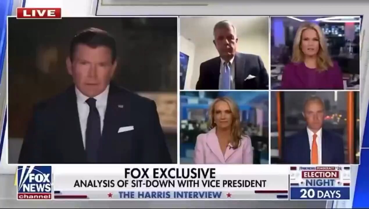 🚨 Bret Baier: Kamala Staffers Waved to Stop Interview—"I Had to Dismount at the End!"