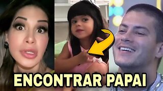 Filha de Arthur ansiosa para encontrar o papai #bbb22 #arthuraguiar #maíracardi #webtvzeiros