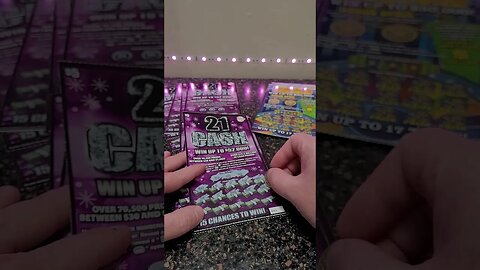 AUTO WIN on 21 Cash Lottery Ticket Scratch Offs!