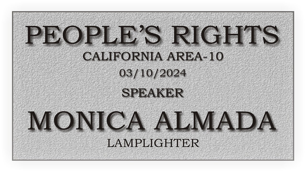 People's Rights presents - Monica Almada - Our Minds in these Stressful Times