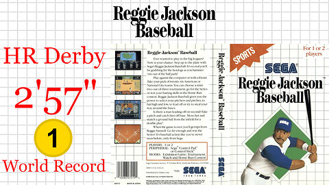 Reggie Jackson Baseball [SMS 1989] HR Derby - 10 HRs [2'57"] WR | SEGA Master System Marceau