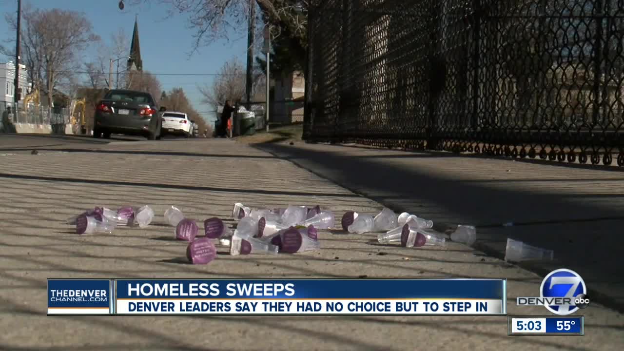 City cleans up homeless encampments in Denver’s Five Points neighborhood