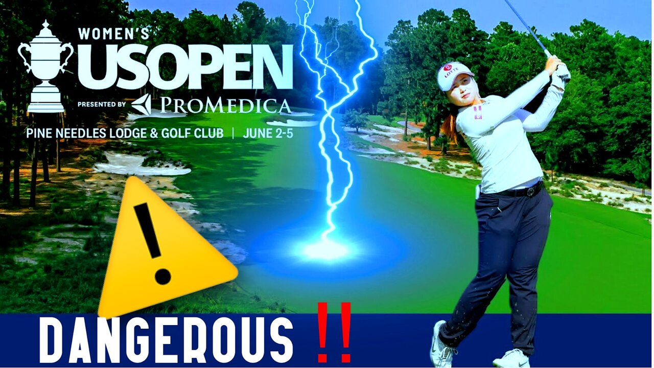 A lightening strike for the ages at the 2019 U.S Women's Open ⚡⚡