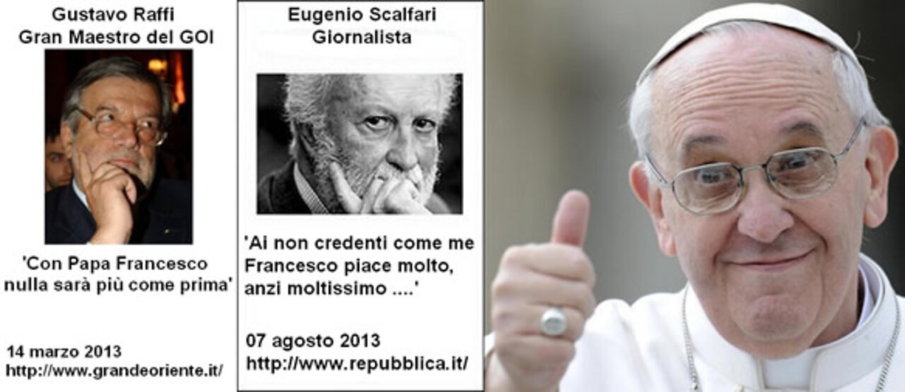 PAPA FRANCESCO è L'ANTICRISTO DELLA CUPOLA MASSONICO PAGANA GESUITA POLITEISTA GRECO/EGIZIA/FENICIA/CANANEA SATANICA DELLA MAFIA DI SAN GALLO.SERVI DI SATANA E SCHIAVI DEI LORO PECCATI.PROVE SCHIACCIANTI