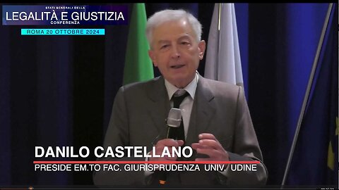 Conferenza Legalità e Giustizia: intervento del prof. Danilo Castellano